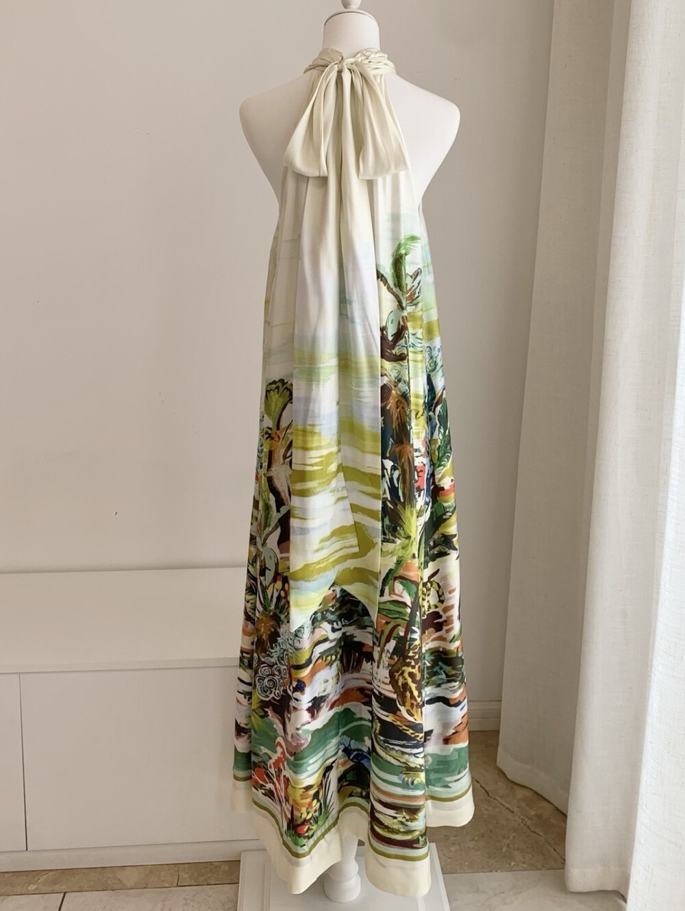 ALEMAIS jungle boogie printed halterneck silk maxi dress - Picture 13 of 14